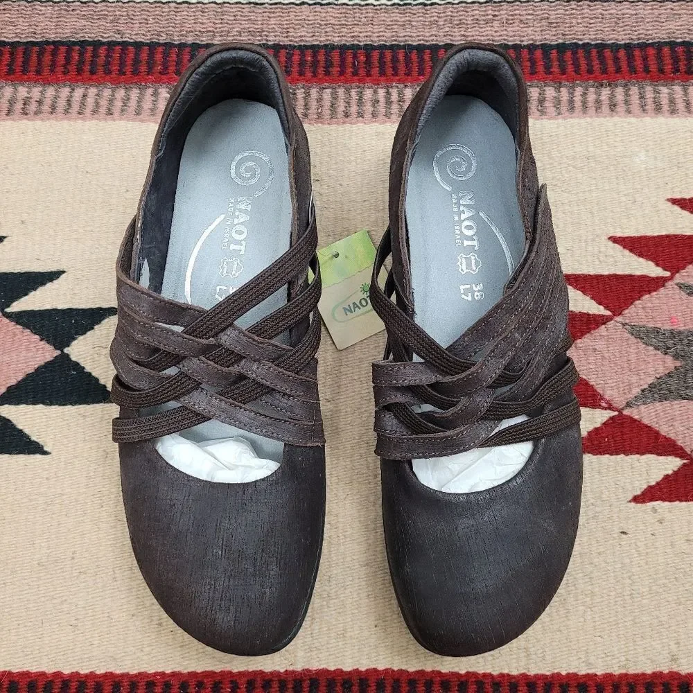 Naot Kawaka Woven Strap‎ Flats Sz 38 US 7